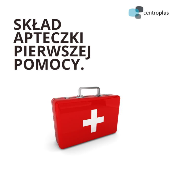 Skład apteczki pierwszej pomocy.