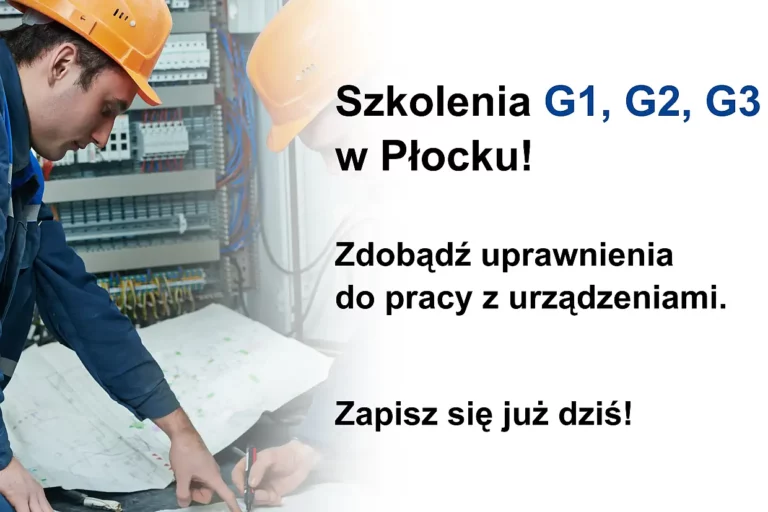 Szkolenia G1, G2, G3 - kursy elektryczne SEP w Płocku 2026